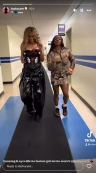 Richardson and Ciara hop onto a trend; Instagram - @itsshacarri